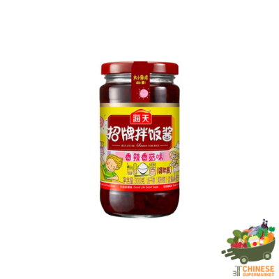 海天招牌拌饭酱香辣香菇味 (ซอสเห็ดหอมไห่เทียน)
