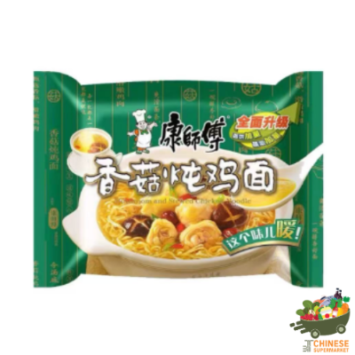 康师傅香菇鸡汤面 บะหมี่กึ่งสำเร็จรูปรสไก่ตุ๋นเห็ดหอมตราคังซือฟู่/เขียว