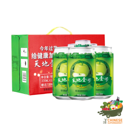 天地一号苹果醋饮料/箱 - น้ำแอปเปิ้ลเขียวโซดา/ลัง