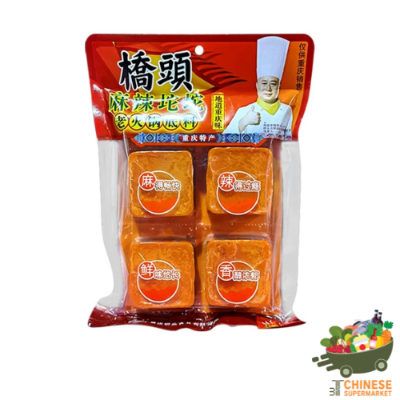 桥头老火锅底料 (ซุปเนื้อหม่าล่า 4 ก้อน)