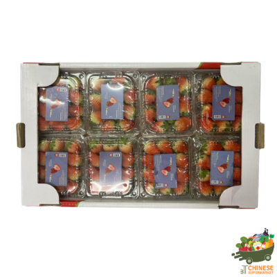 韩国草莓🍓一箱(สตอเบอร์รี่ เกาหลีป้ายขาว 250g.x8) - ลัง