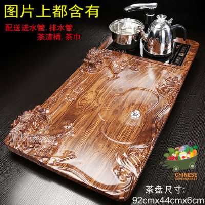 全自动电磁炉烧水一体茶盘 / ชุดชงชาพื้นลายไม้ - ชุด