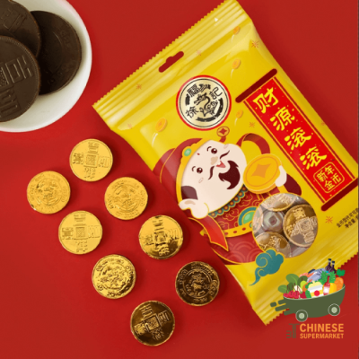 财财滚滚新年金币 一包 192G / ขนมช็อคโกแลตเหรียญ - ถุง