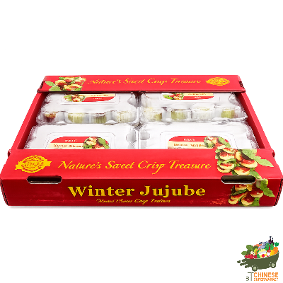 特大号冬枣4盒พุทรา ปลาคู่แพ็คWinter Jujube - ลัง