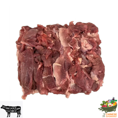 羊腿肉切片一盒 (เนื้อขาแพะสไลด์) -500G.(กล่อง)