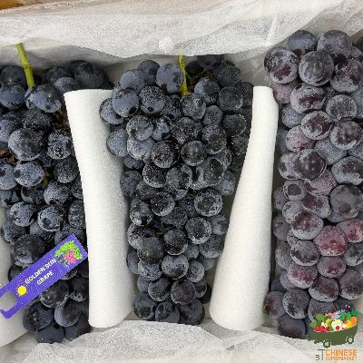 中国🇨🇳特选巨峰葡萄3串องุ่นดำเคียวโฮตราตะวัน 3 ช่อ 5 kg. - ลัง
