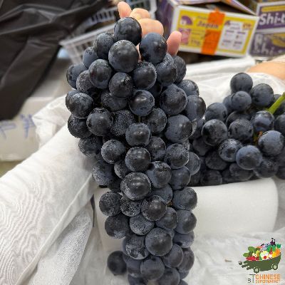 中国🇨🇳特选巨峰葡萄3串องุ่นดำเคียวโฮตราตะวัน 3 ช่อ 5 kg. - ช่อ