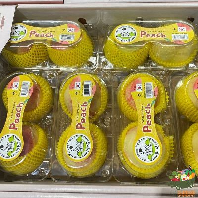 韩国🇰🇷进口水蜜桃🍑X6盒พีชจากเกาหลีแท้2ลูก - ครึ่งลัง