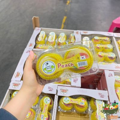 韩国🇰🇷进口水蜜桃🍑พีชจากเกาหลีแท้2ลูก - กล่อง