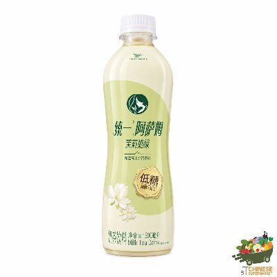 统一阿萨姆茉莉奶绿ชานมเขียวมะลิ - ขวด