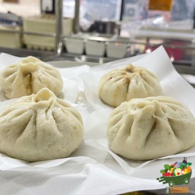 手工牛肉大葱包4个 (ซาลาเปาเนื้อต้นหอม) - กล่อง