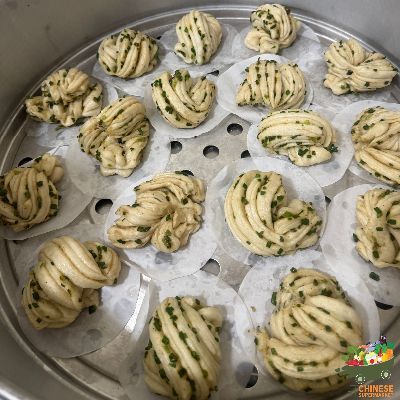 手工花卷4个หมั่นโถวแต่ง - กล่อง