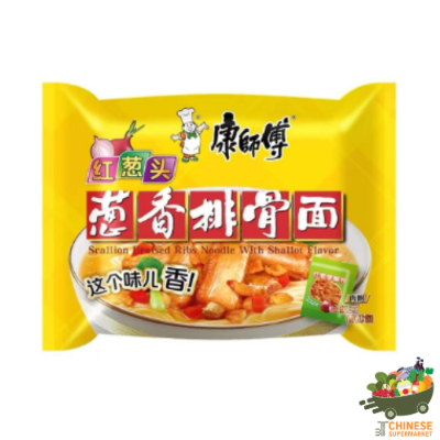康师傅香葱排骨面 (บะหมี่รสซี่ีโครงหมู ตราคังซือฟู่เหลือง)