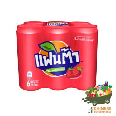 芬达草莓 แฟนต้า รส สตอเบอร์รี่ - 325ML*6Pcs